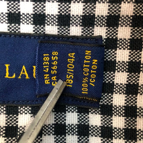Polo Ralph Lauren Shirt XL Extra Up Long Sleeve Black Check Logo Pony - Picture 7 of 12